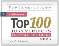TopVerdict – Top 100 Jury Verdicts in California, All Practice Areas, 2025 – John C. Lemon
